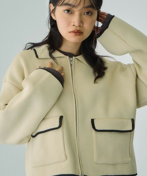 VICKY / ビッキー テーラードジャケット | ハイショクカラーニットショートブルゾン≪手洗い可能≫ | 詳細1