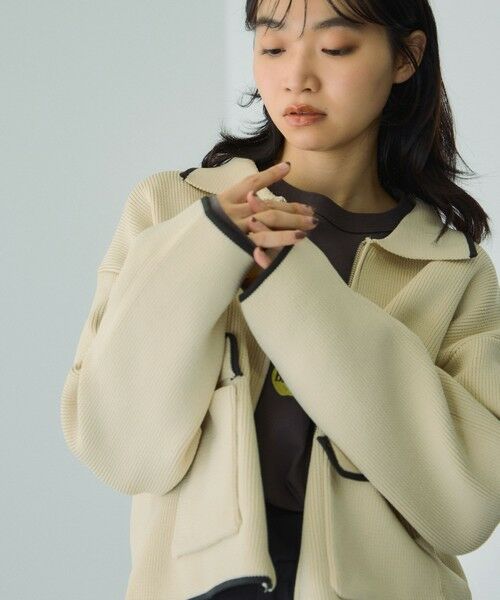 VICKY / ビッキー テーラードジャケット | ハイショクカラーニットショートブルゾン≪手洗い可能≫ | 詳細2