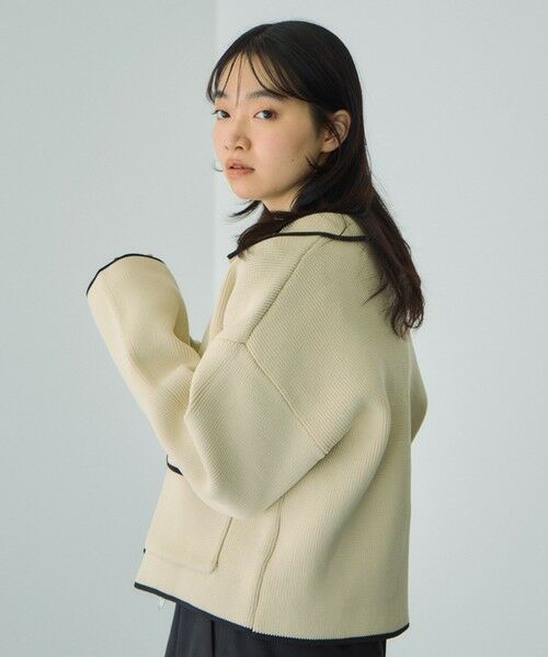 VICKY / ビッキー テーラードジャケット | ハイショクカラーニットショートブルゾン≪手洗い可能≫ | 詳細3