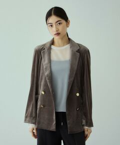 VICKY / ビッキー テーラードジャケット | シアーベロアダブルテーラージャケット