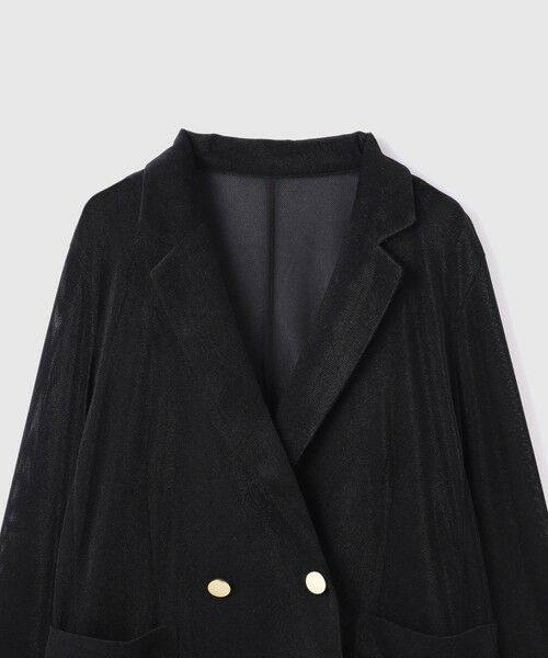 VICKY / ビッキー テーラードジャケット | シアーベロアダブルテーラージャケット | 詳細8