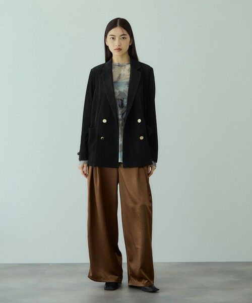 VICKY / ビッキー テーラードジャケット | シアーベロアダブルテーラージャケット | 詳細2