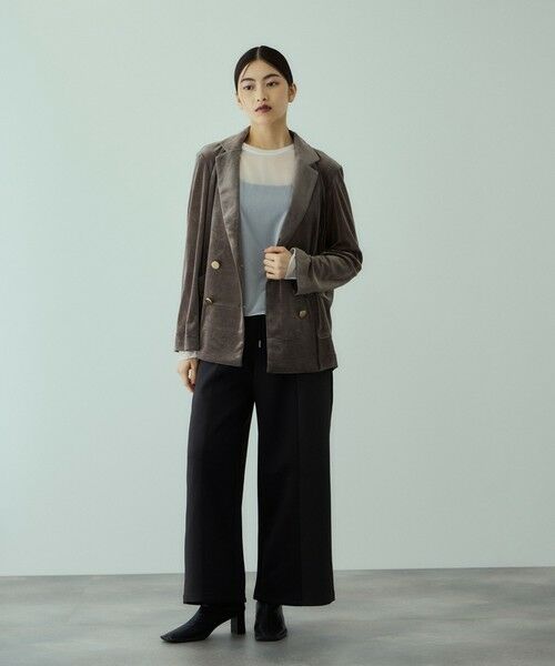 VICKY / ビッキー テーラードジャケット | シアーベロアダブルテーラージャケット | 詳細12