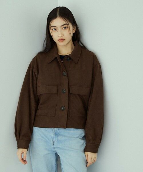 VICKY / ビッキー テーラードジャケット | スウェードチョウライトショートジャケット | 詳細4