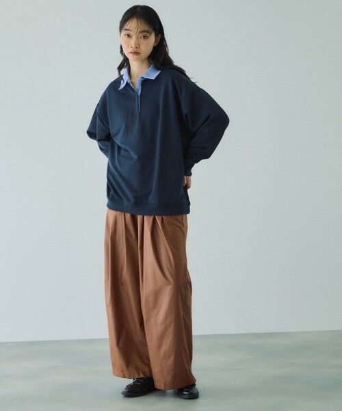 VICKY / ビッキー カットソー | 配色ポロスウェットプルオーバー≪セットアップ対応/手洗い可能≫ | 詳細7