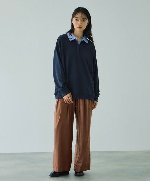 VICKY / ビッキー カットソー | 配色ポロスウェットプルオーバー≪セットアップ対応/手洗い可能≫ | 詳細8