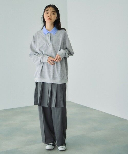 VICKY / ビッキー カットソー | 配色ポロスウェットプルオーバー≪セットアップ対応/手洗い可能≫ | 詳細13
