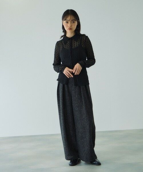 VICKY / ビッキー カットソー | カットレースポロトップス≪手洗い可能≫ | 詳細1