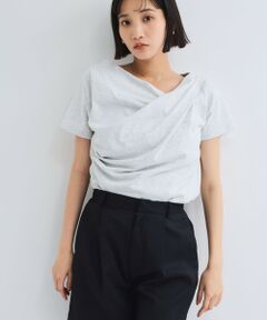 VICKY / ビッキー カットソー | アシンメトリードレープカットソー≪手洗い可能≫