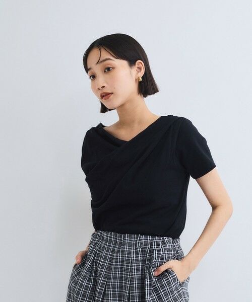 VICKY / ビッキー カットソー | アシンメトリードレープカットソー≪手洗い可能≫ | 詳細6