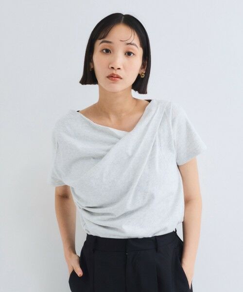 VICKY / ビッキー カットソー | アシンメトリードレープカットソー≪手洗い可能≫ | 詳細10