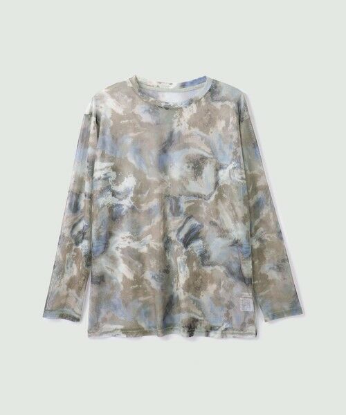 VICKY / ビッキー カットソー | ニュアンスアート柄シアープルオーバー≪手洗い可能≫ | 詳細7