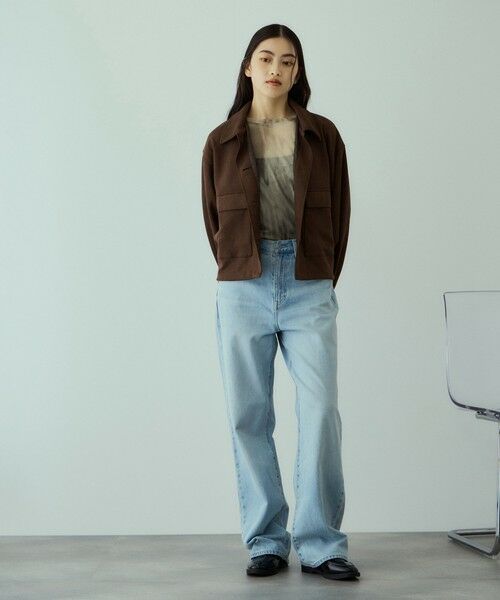 VICKY / ビッキー カットソー | ニュアンスアート柄シアープルオーバー≪手洗い可能≫ | 詳細10