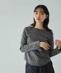 VICKY / ビッキー カットソー | アニマルソウガラボートネックプルオーバー≪手洗い可能≫