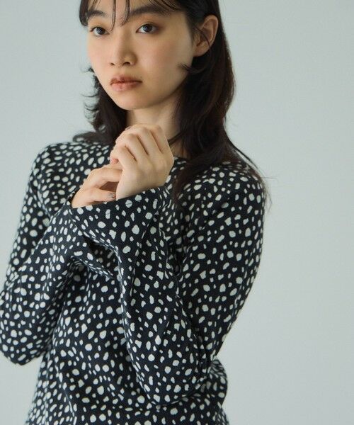 VICKY / ビッキー カットソー | アニマルソウガラボートネックプルオーバー≪手洗い可能≫ | 詳細1