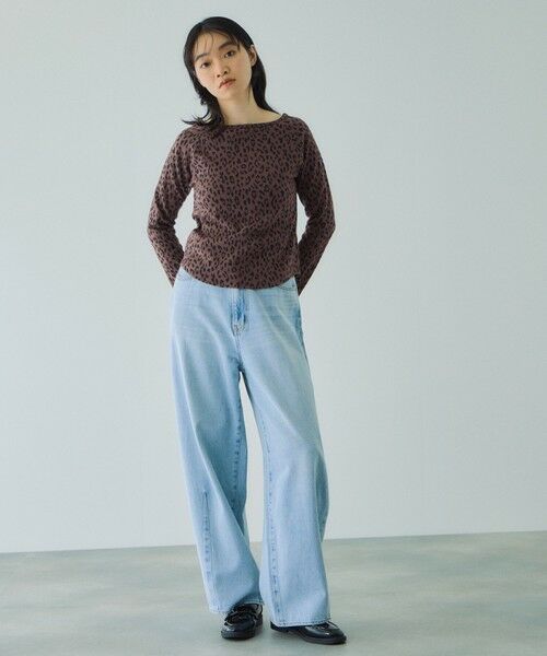 VICKY / ビッキー カットソー | アニマルソウガラボートネックプルオーバー≪手洗い可能≫ | 詳細8