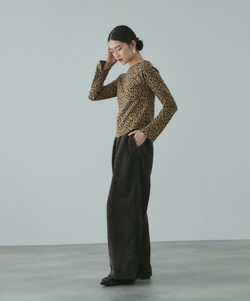 VICKY / ビッキー カットソー | アニマルソウガラボートネックプルオーバー≪手洗い可能≫ | 詳細17