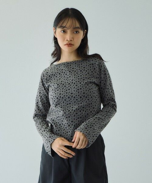 VICKY / ビッキー カットソー | アニマルソウガラボートネックプルオーバー≪手洗い可能≫ | 詳細20