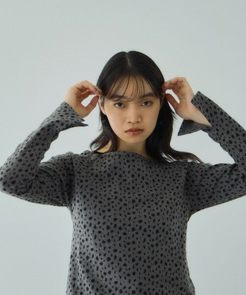 VICKY / ビッキー カットソー | アニマルソウガラボートネックプルオーバー≪手洗い可能≫ | 詳細21