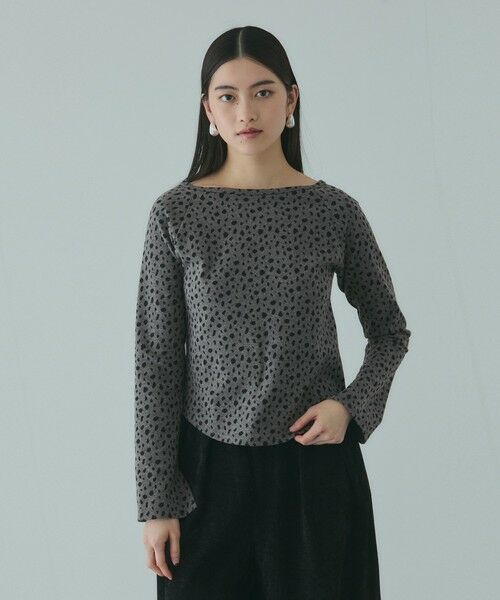 VICKY / ビッキー カットソー | アニマルソウガラボートネックプルオーバー≪手洗い可能≫ | 詳細25