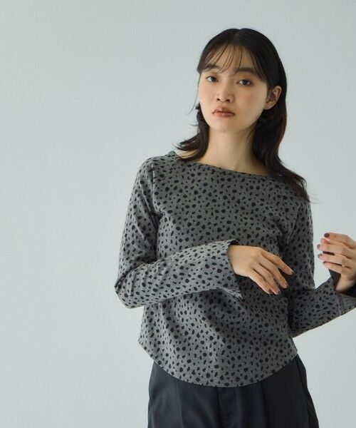 VICKY / ビッキー カットソー | アニマルソウガラボートネックプルオーバー≪手洗い可能≫ | 詳細26