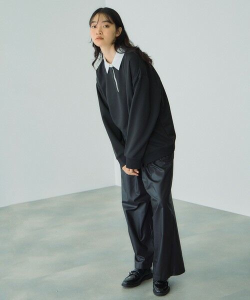 VICKY / ビッキー その他パンツ | シアーレザー調イージーテーパードパンツ≪手洗い可能≫ | 詳細6