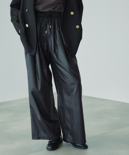 VICKY/ビッキー シアーレザー調イージーテーパードパンツ&#8810;手洗い可能&#8811; ブラック M
