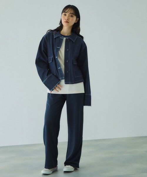 VICKY / ビッキー その他パンツ | 配色ドッキングスウェットパンツ≪セットアップ対応/手洗い可能≫ | 詳細12