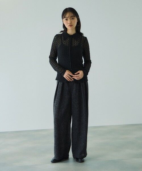 VICKY / ビッキー その他パンツ | ライトツィード2タックパンツ≪セットアップ対応/手洗い可能≫ | 詳細4