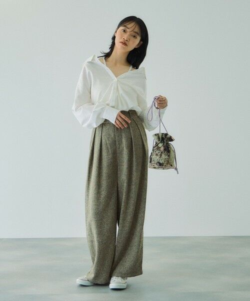 VICKY / ビッキー その他パンツ | ライトツィード2タックパンツ≪セットアップ対応/手洗い可能≫ | 詳細12