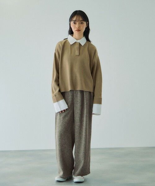 VICKY / ビッキー その他パンツ | ライトツィード2タックパンツ≪セットアップ対応/手洗い可能≫ | 詳細13