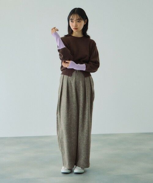 VICKY / ビッキー その他パンツ | ライトツィード2タックパンツ≪セットアップ対応/手洗い可能≫ | 詳細15