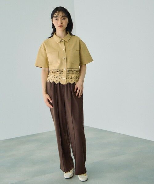 VICKY / ビッキー その他パンツ | ミニ裏毛ピンタックワイドパンツ≪手洗い可能≫ | 詳細9