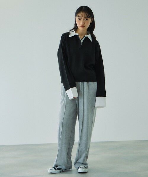 VICKY / ビッキー その他パンツ | ミニ裏毛ピンタックワイドパンツ≪手洗い可能≫ | 詳細20