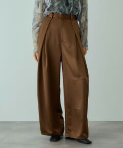 VICKY / ビッキー その他パンツ | ヘビーサテンタックワイドパンツ≪手洗い可能≫