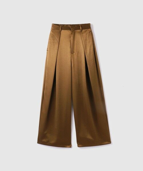 VICKY / ビッキー その他パンツ | ヘビーサテンタックワイドパンツ≪手洗い可能≫ | 詳細10