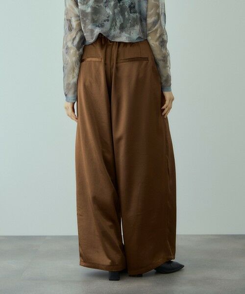 VICKY / ビッキー その他パンツ | ヘビーサテンタックワイドパンツ≪手洗い可能≫ | 詳細8