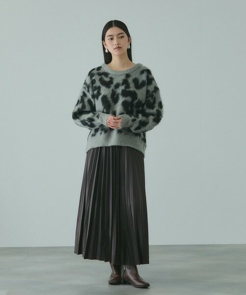 VICKY / ビッキー ミニ・ひざ丈スカート | レザーライクジョーゼットプリーツスカート≪手洗い可能≫ | 詳細7