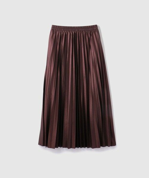 VICKY / ビッキー ミニ・ひざ丈スカート | レザーライクジョーゼットプリーツスカート≪手洗い可能≫ | 詳細11