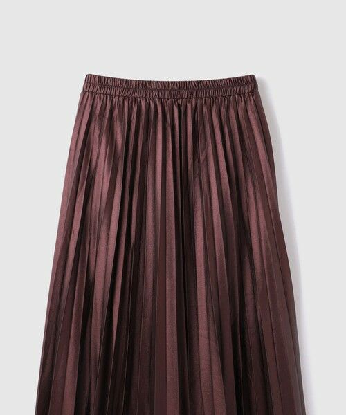 VICKY / ビッキー ミニ・ひざ丈スカート | レザーライクジョーゼットプリーツスカート≪手洗い可能≫ | 詳細22