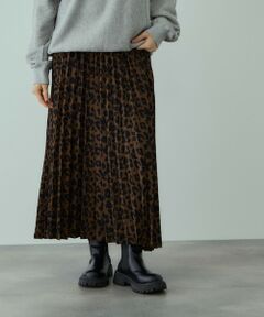 VICKY / ビッキー ミニ・ひざ丈スカート | アニマルプリントプリーツスカート