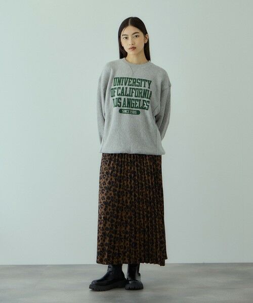 VICKY / ビッキー ミニ・ひざ丈スカート | アニマルプリントプリーツスカート | 詳細1