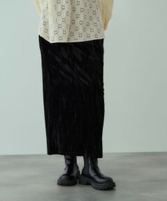 VICKY / ビッキー ミニ・ひざ丈スカート | クラッシュベロアスカート≪手洗い可能≫