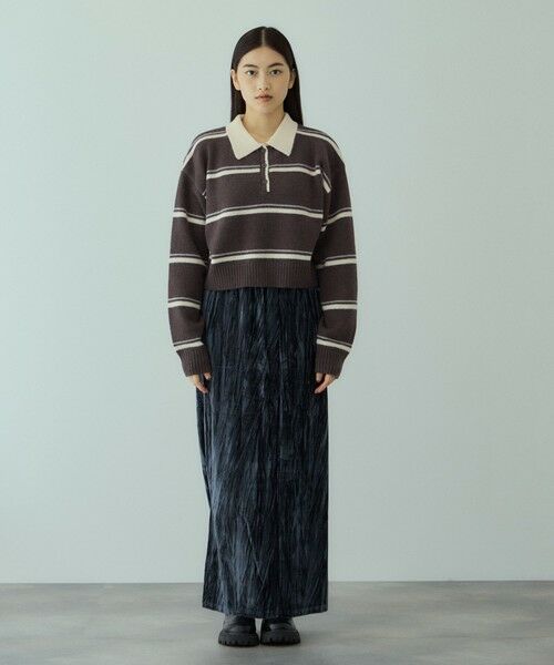 VICKY / ビッキー ミニ・ひざ丈スカート | クラッシュベロアスカート≪手洗い可能≫ | 詳細5