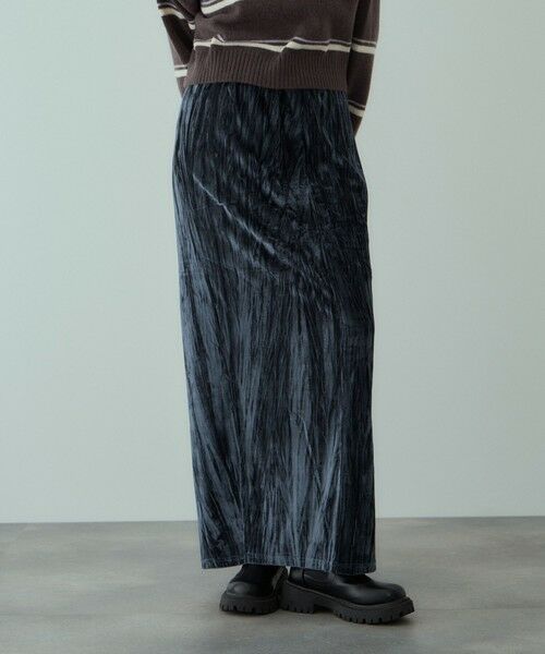 VICKY / ビッキー ミニ・ひざ丈スカート | クラッシュベロアスカート≪手洗い可能≫ | 詳細6