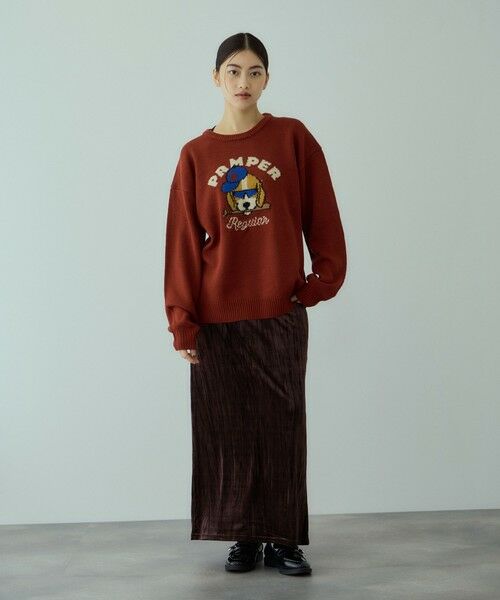 VICKY / ビッキー ミニ・ひざ丈スカート | クラッシュベロアスカート≪手洗い可能≫ | 詳細12