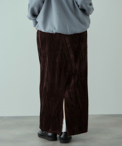 VICKY / ビッキー ミニ・ひざ丈スカート | クラッシュベロアスカート≪手洗い可能≫ | 詳細14