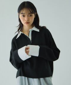 VICKY / ビッキー ニット・セーター | シャツカラーポロニットプルオーバー≪手洗い可能≫