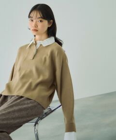 VICKY / ビッキー ニット・セーター | シャツカラーポロニットプルオーバー≪手洗い可能≫