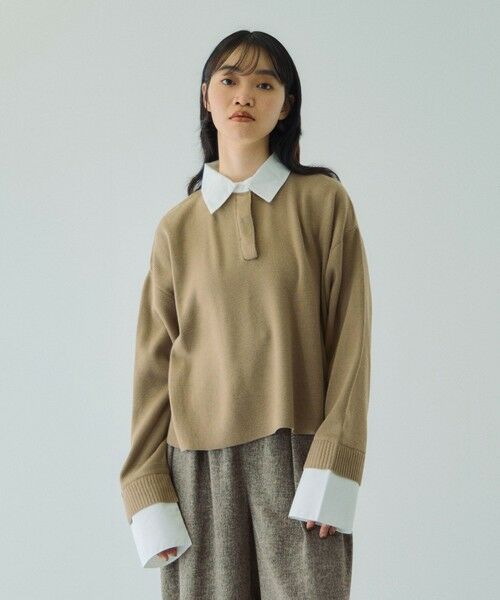 VICKY / ビッキー ニット・セーター | シャツカラーポロニットプルオーバー≪手洗い可能≫ | 詳細4
